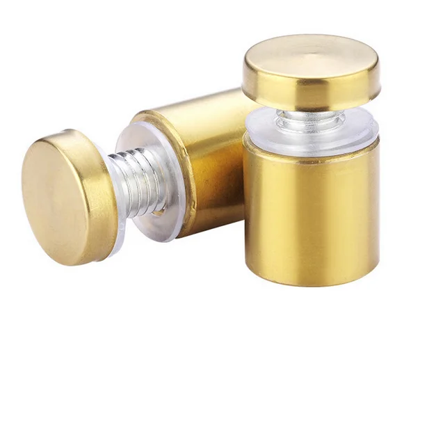 19mm 25mm Golden Color Glass Sign Standoff Screws Mount Glass Acrylic Advertising Nails Products