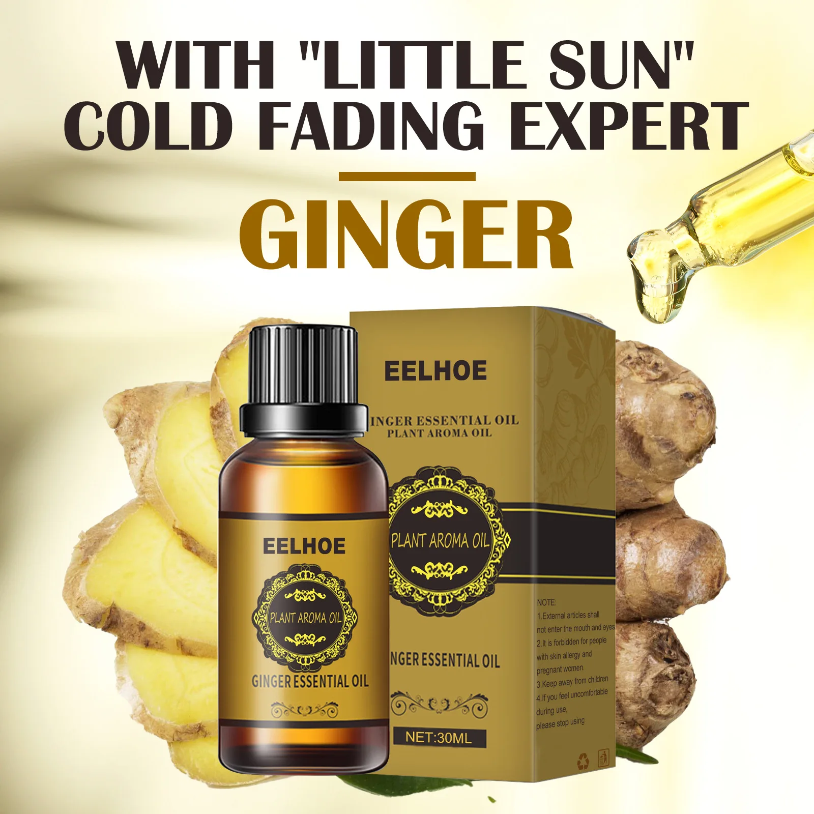 Hot EELHOE Herbal Slimming Essential Oil Ginger Cream for Belly and Thigh Muscle Toning Massage Oil Weight Loss for Body Care