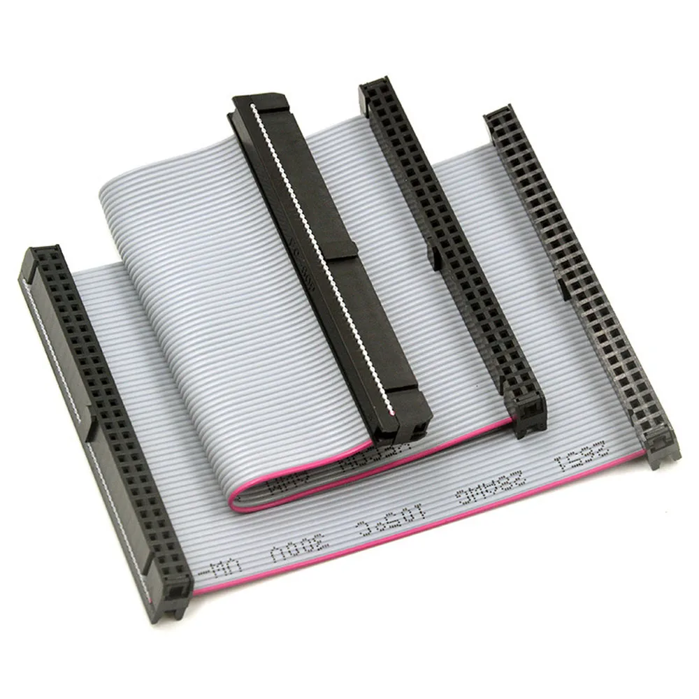 Custom made 2*30P 2.54FC/IDC 60P 100MM grey Flexible Flat Cable wire assembly wiring harness