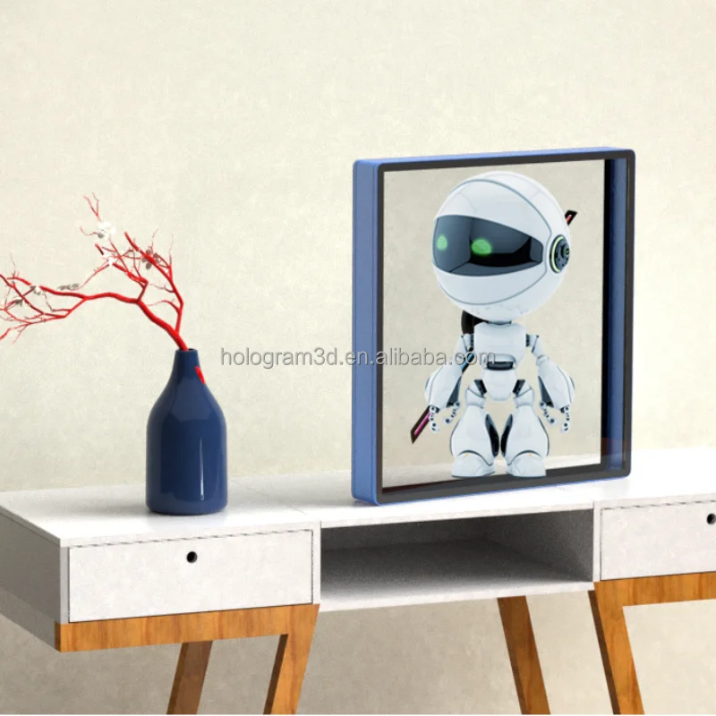 Оптовая продажа 3D голографический вентилятор 40 см дисплей с модной крышкой портативный рекламный веер невооруженным глазом