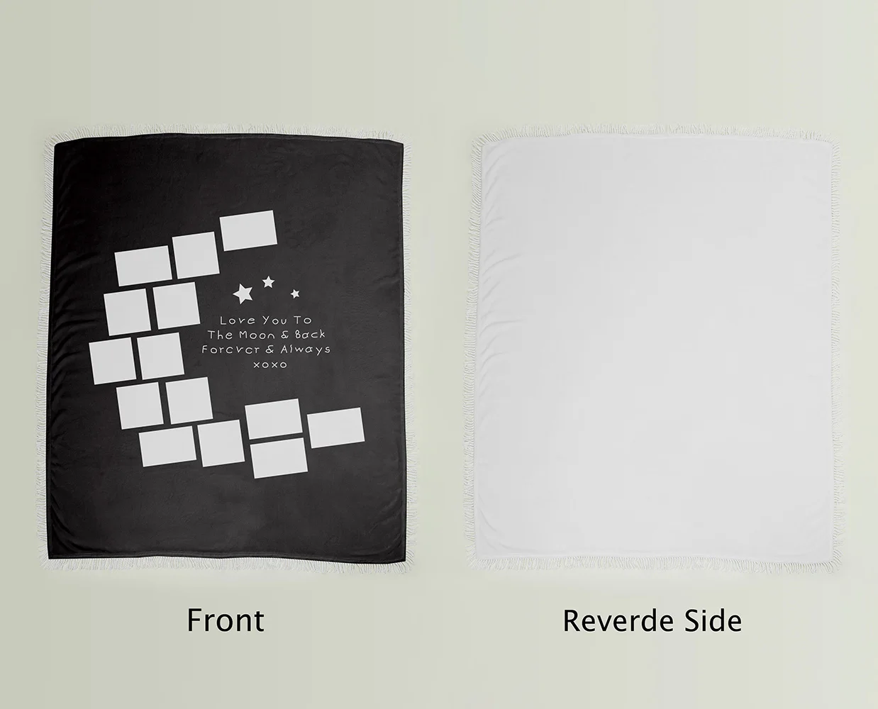 Оптовая продажа удобное мягкое покрывало Subbank фланелевое одеяло в клетку с сублимационной печатью черного сердца/Луны