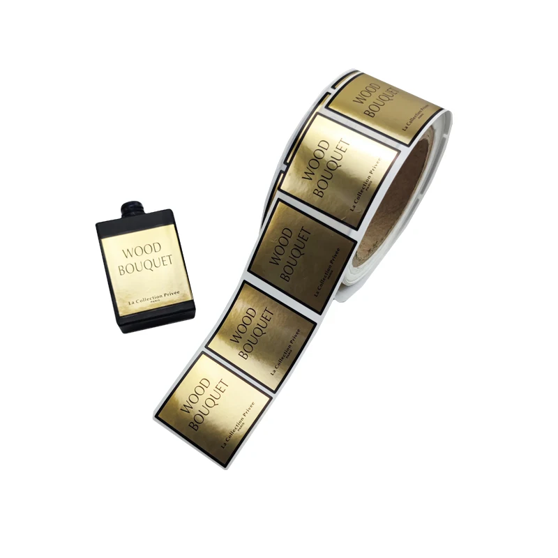 custom matte yellow laminate stickers square candle jar packaging label for perfume bottle