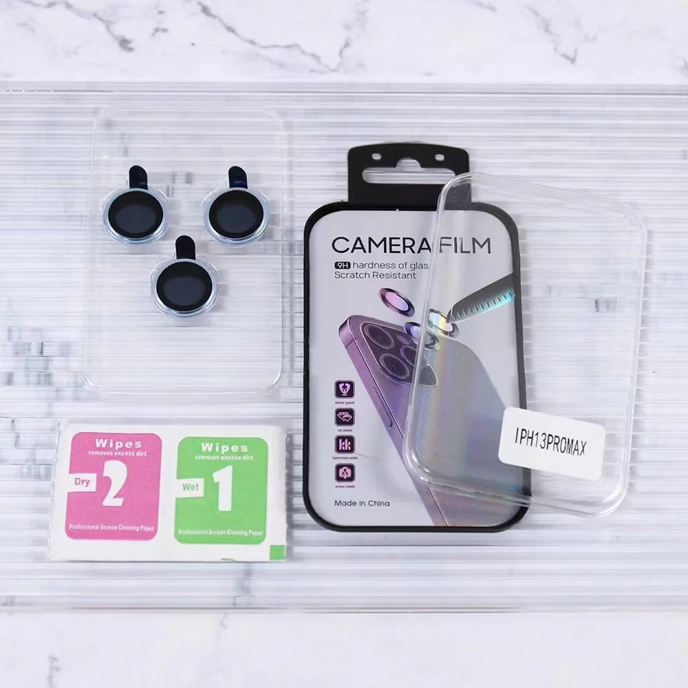 2022 Diamond Camera Lens Protector, 9H Diamond Tempered Glass Camera Cover Screen Protector for iPhone 11 12 13 MINI PRO MAX