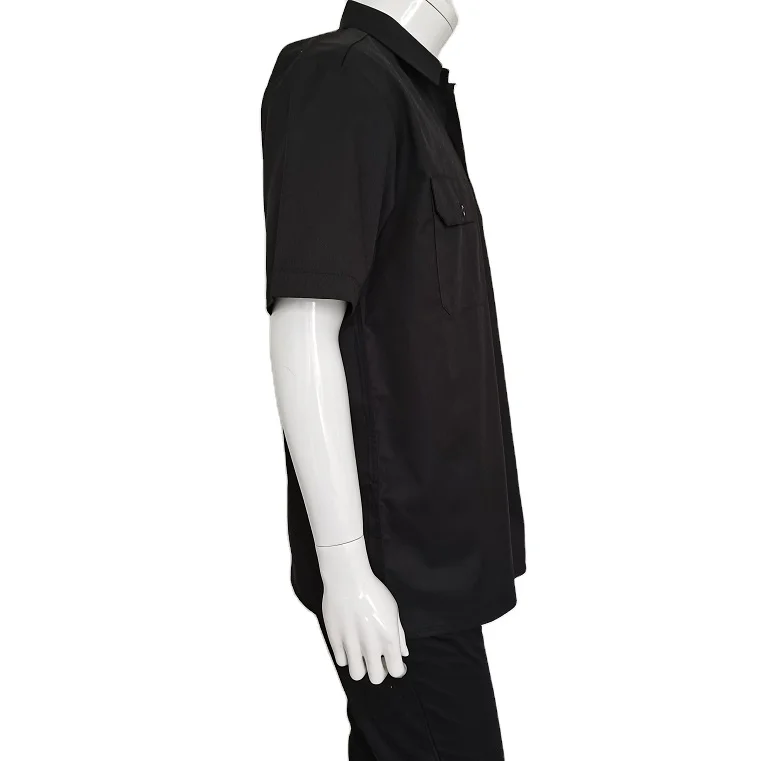 Customized logo short Sleeve Work shirt Mens Convertible Collar Shirt