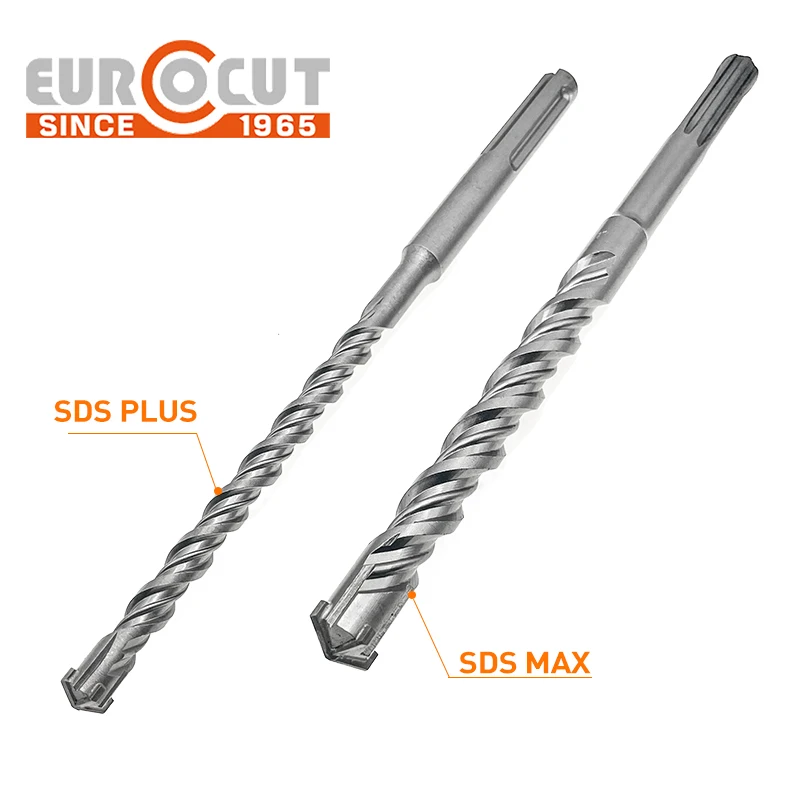 EUROCUT Factory High Quality Rotary SDS Plus Or SDS Max Power Hammer Drill Bit For Concrete Drilling