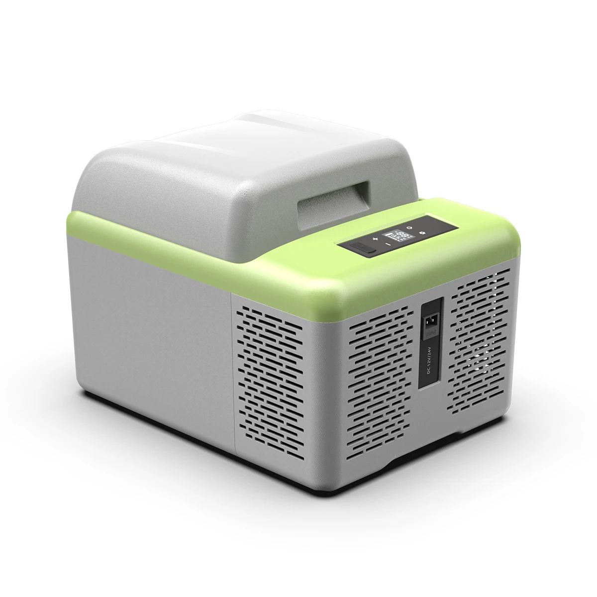 Alpicool C12P new arrivals green color 10.8L mini fridge freezer 2 in 1 portable camping refrigerator for car home dual use