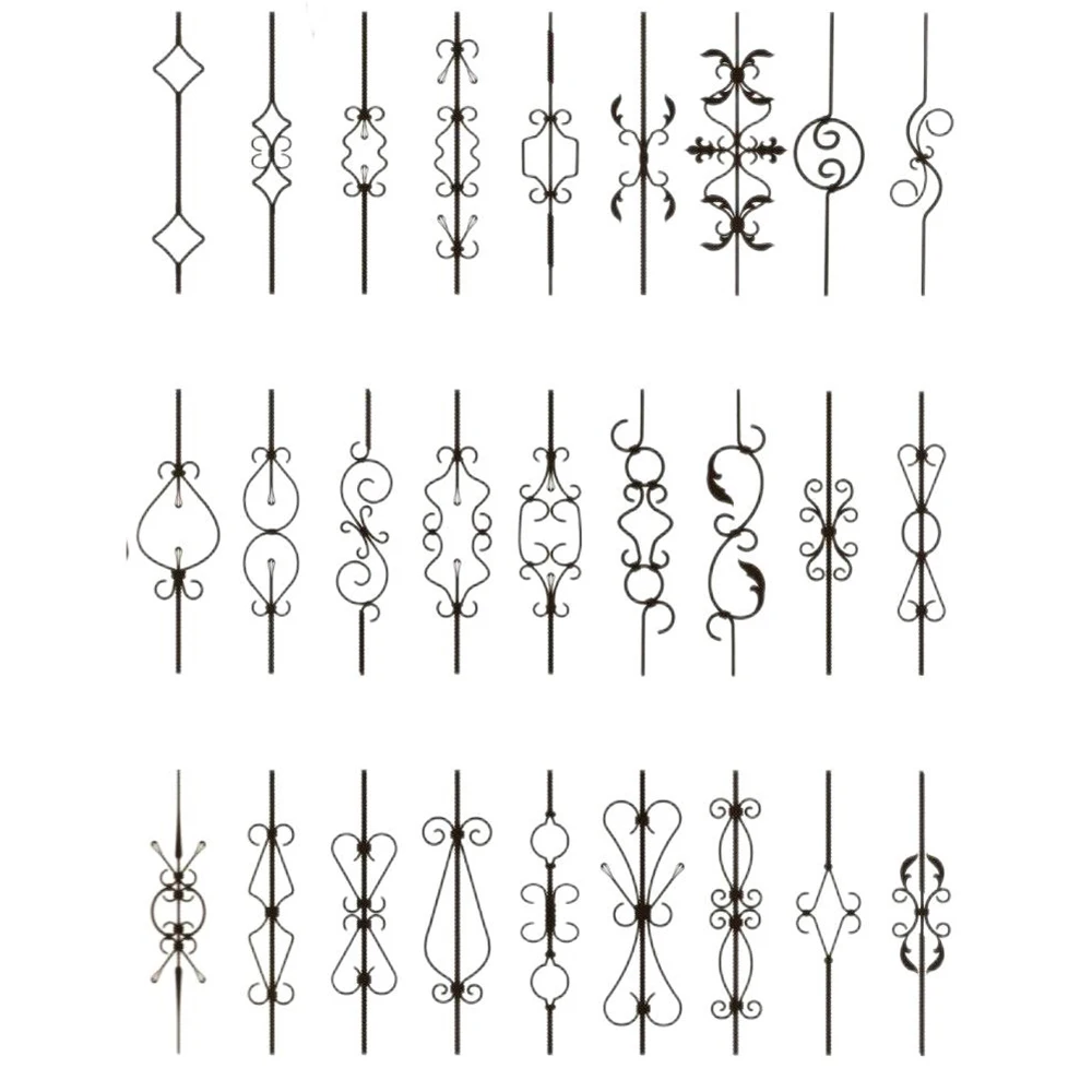 HUAART Nice Looking Professional Customization High Strength And Good Toughness Wrought Iron Metal Balusters