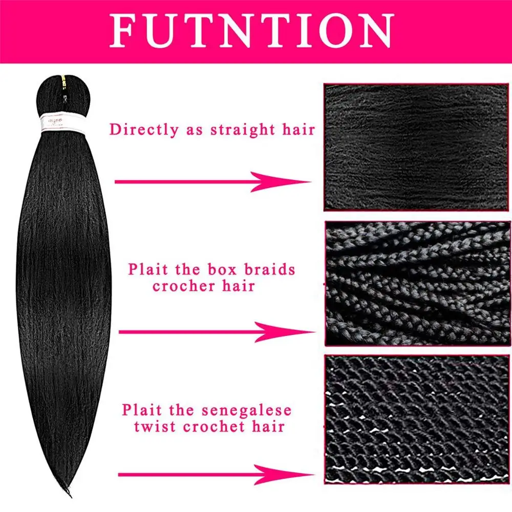 
Wholesale Hot Water Setting Ombre Braid Synthetic Braid Hair Extension Fiber Synthetic Braiding Hair 