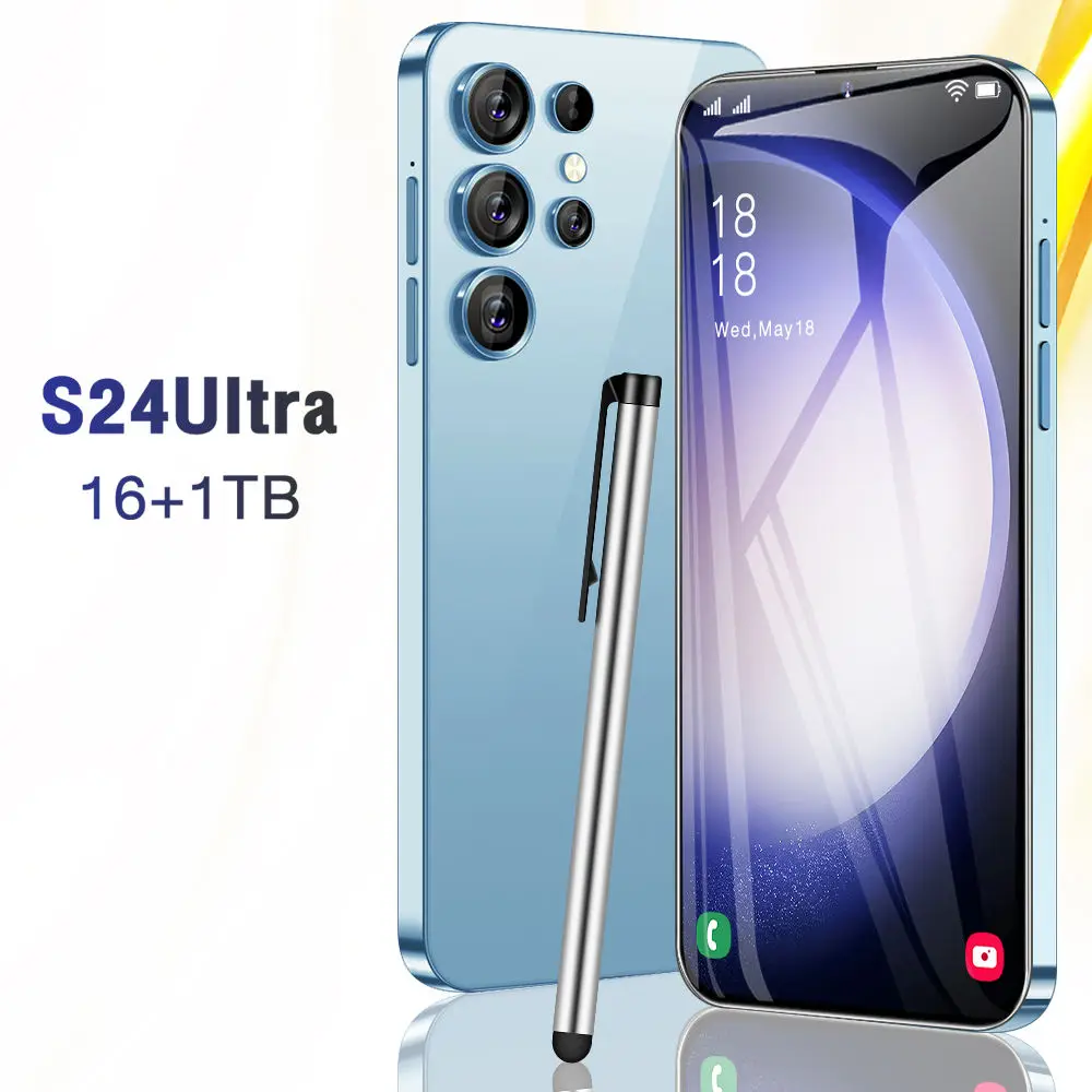 Best sell S24 Ultra 5G smart phone 6.8inch  telephone original Unlock S-Pen 4G 5G+WIFI android S23 cell phone S24 mobile phones