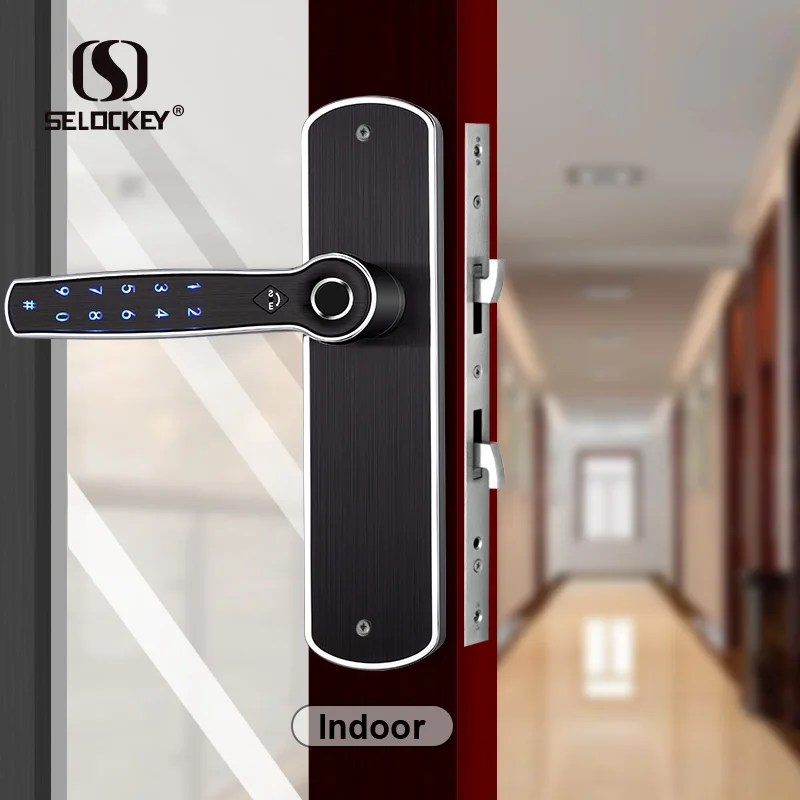  S2300 Selockey двухсторонний ключ отпечаток пальца пароль TTLOCK app Wi-Fi металлический дверной
