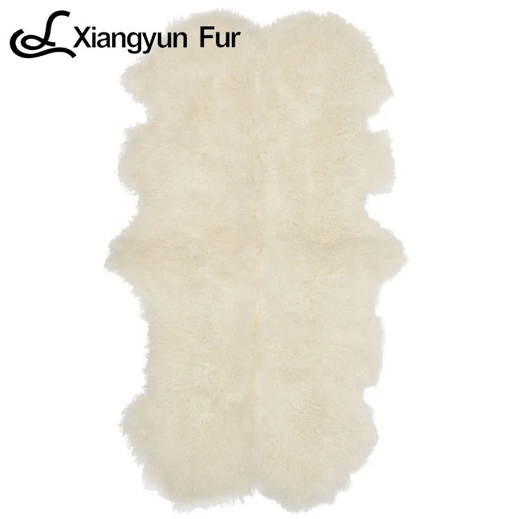 All Season Alfombras De Piel Warm Fluffy Plush Animal Carpet Mongolian Lamb Big Fluffy Soft Fur Rug Living Room
