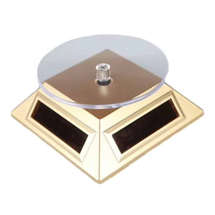 Acrylic Tray New Energy Solar Power Showcase Advertising Equipment Rotating Solar Display Stand 360 Degree