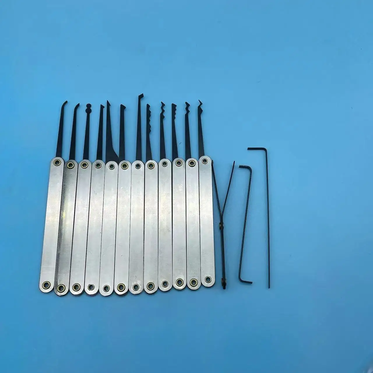Cheap good quality 15 pcs tools open padlock practice lock pick set