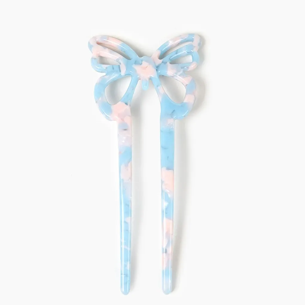 2023 New small fresh hairpin bow ancient style floral super fairy hair sticks