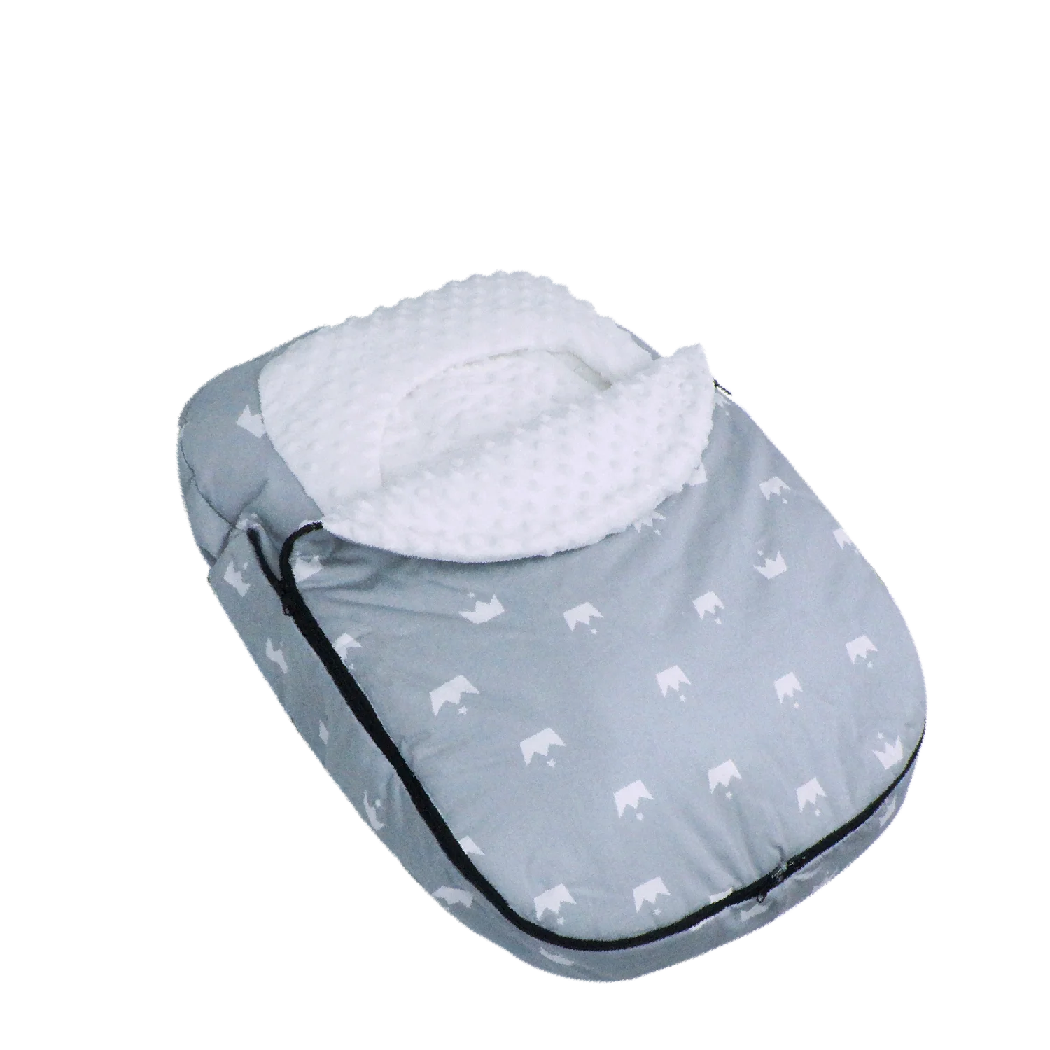 Winter Car Seat Cover for baby Stroll Heather.Plush Fleece Infant Carseat Canopy with Mesh Ventilation Hole,Warm and Snug