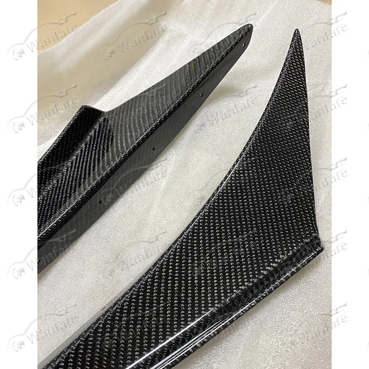 REAL CARBON FIBER FRONT BUMPER CANARDS FOR 2003-2005 MITSUBISHI LANCER EVOLUTION EVO 8
