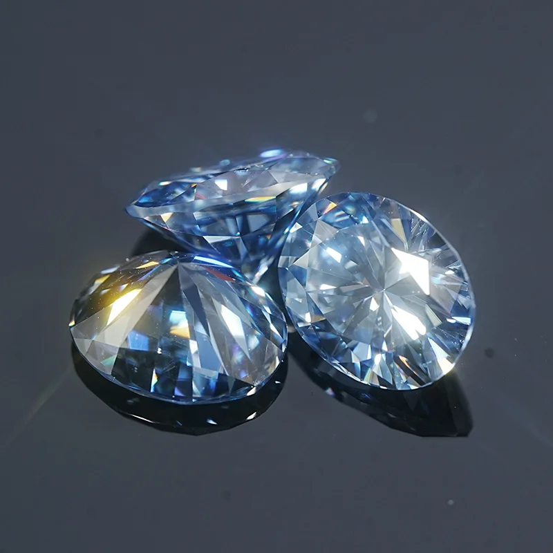 SICGEM Nature Color Lab Grown Gem Stone VVS Clarity Color Diamond  Oval Light Blue 1ct Sapphire Moissanite Loose