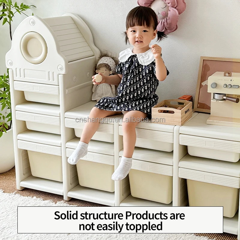 child toy storage shelf shelves living room furniture durable multi-layer large capacity plastic kids toy storage cabinet