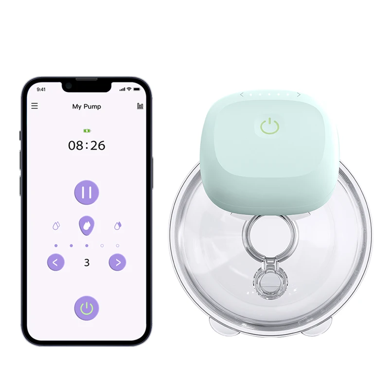 New design BPA Free Super Capacity Baby Milk Pump Breastfeeding Comfortable Food Grade wearable breast pump electric