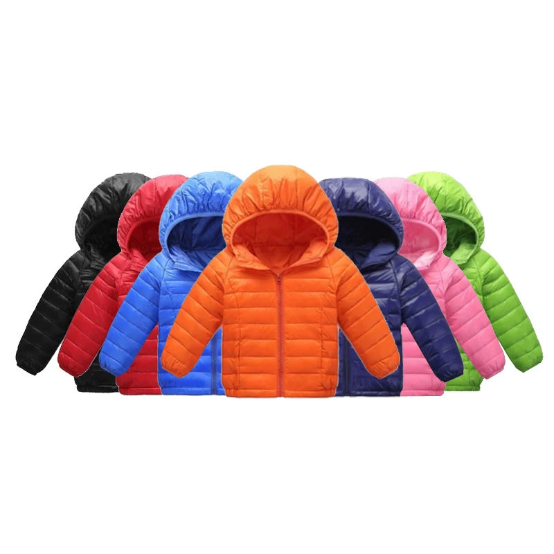 Jacketown оптовая продажа; Высокое качество; Детское пальто свободная одежда на молнии, легкий ветровка, детская зимняя куртка-пуховик с капюшоном