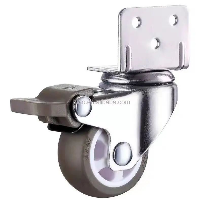 Weight Capacity 27Kg TPE L-Shaped 50mm Right Angle Splint Table and Chair Mute Soft Rubber Wheel