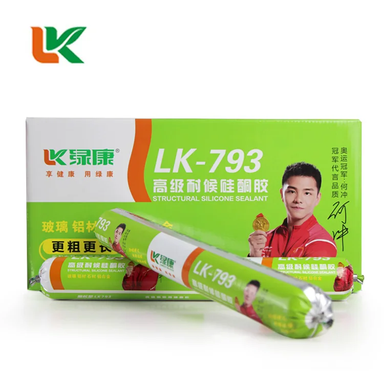 Anti Mildew single component 100%  Rtv Silicone Glue Acetic silicone glass sealant