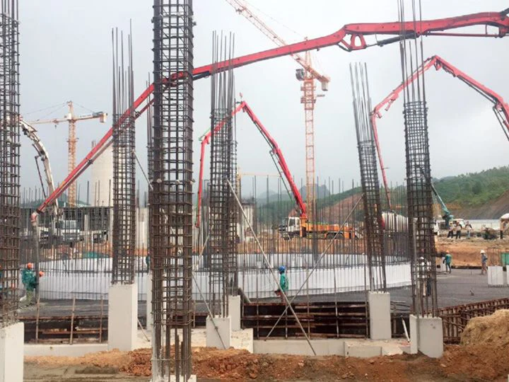 HB72V Brand New 72 m Concrete Boom Pump Truck 180 m3/h Output Mounted Concrete Placing Boom Pump Micro Fuel Pump Truck