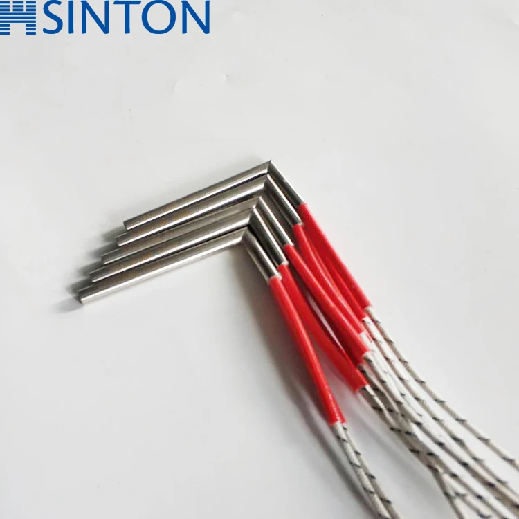 Customized electric cartridge heater with angle 24v stainless steel tube heater for 3D printer