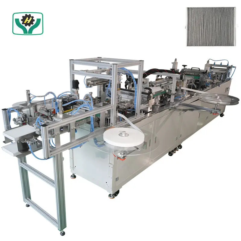 Full Automatic Air Conditioner Filter Panel Air Pleat Filter Making Machine Cabin Filtration Machine