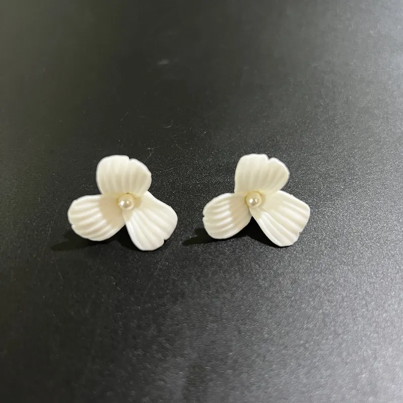 LUOXIN Handmade Bridal Wedding Party Jewelry Ceramic Flower Bride Earrings