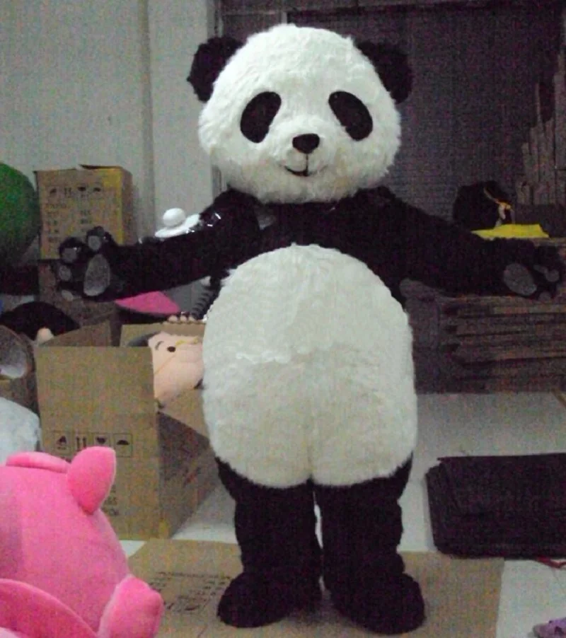 Commercial Chinese Giant Panda Cartoon Doll Mascot Cosplay Costume Suit