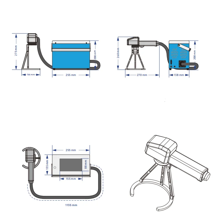 Factory Direct/Metal Brass Plastic/Handheld laser marking machine/portable laser marking