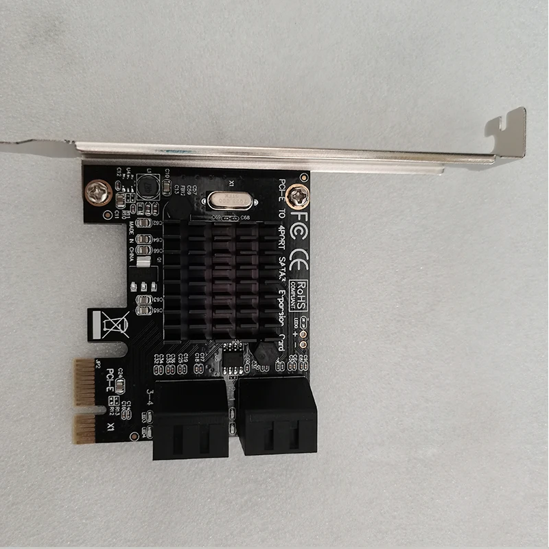 4ports SATA 3 PCI Express Expansion Card to PCI-E Controller PCIE 1X to SATA Card SATA3.0 6Gb Adapter Add On Cards for HDD SSD