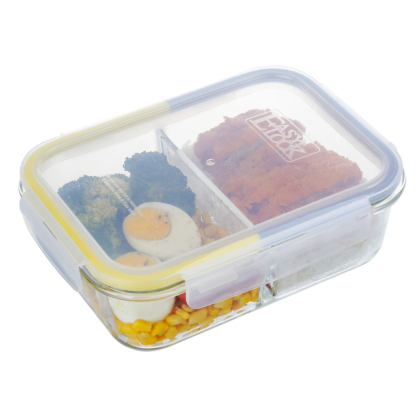  Отклонен 2 отсека для приготовления пищи промотирования ясно Bento печь стекла контейнер хранения продуктов