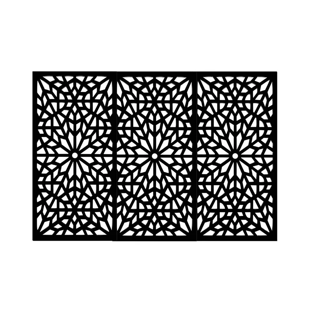 Waterproof Lead-Free 900*1800mm Wood Plastic WPC Portable Garden Screens & Room Dividers Multi-Functional Carved Divider