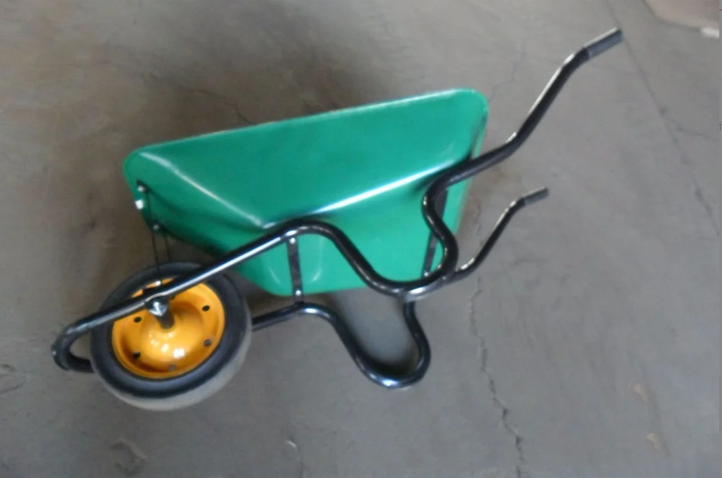 WB3800 75L Capacity  Wheelbarrow with Solid Wheel Kenya Metal OEM Customized Africa CBF Support Tray South