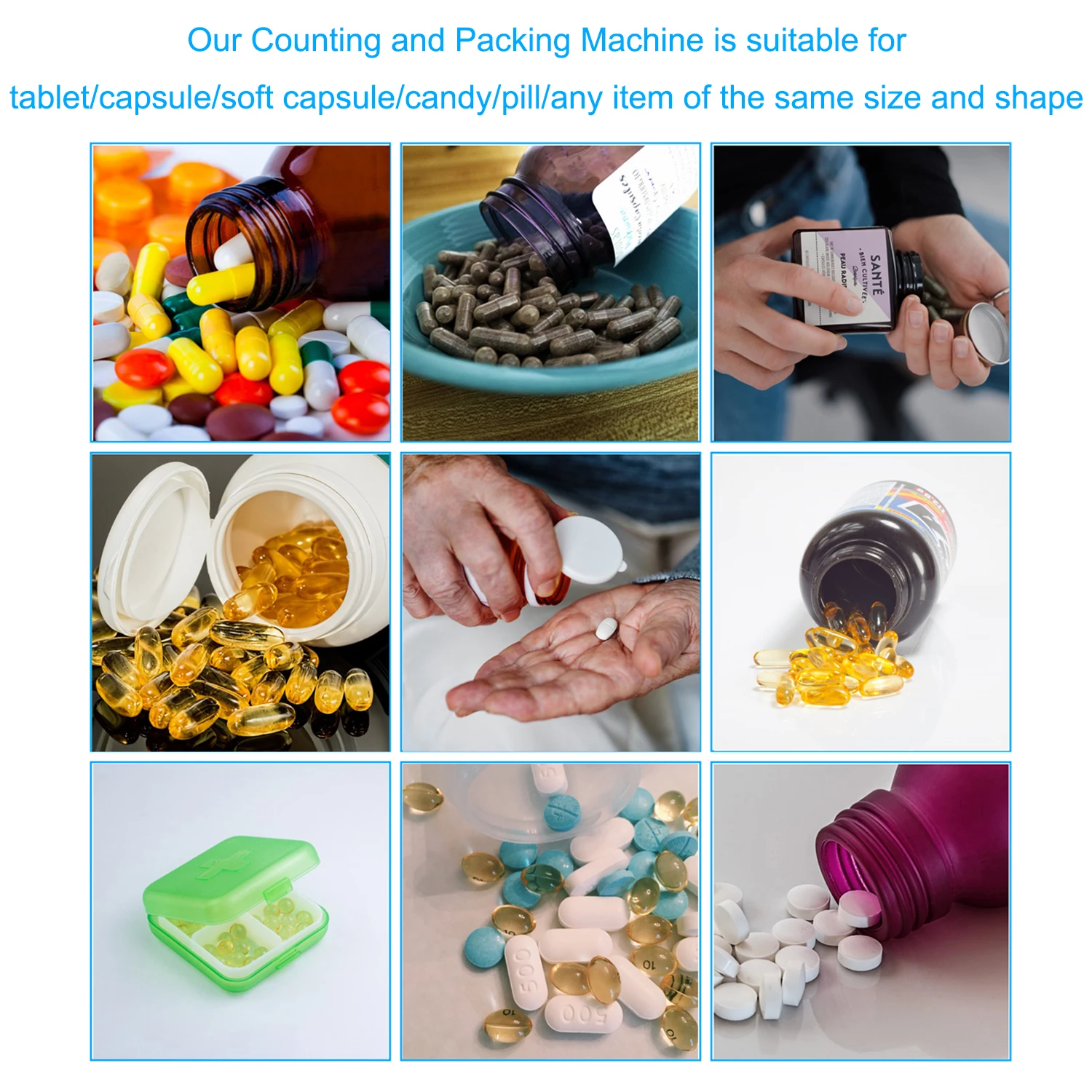 China Automatic Electronic Medicine Cancare Pill Tablet Counter And Filler Capsule Counting Machine