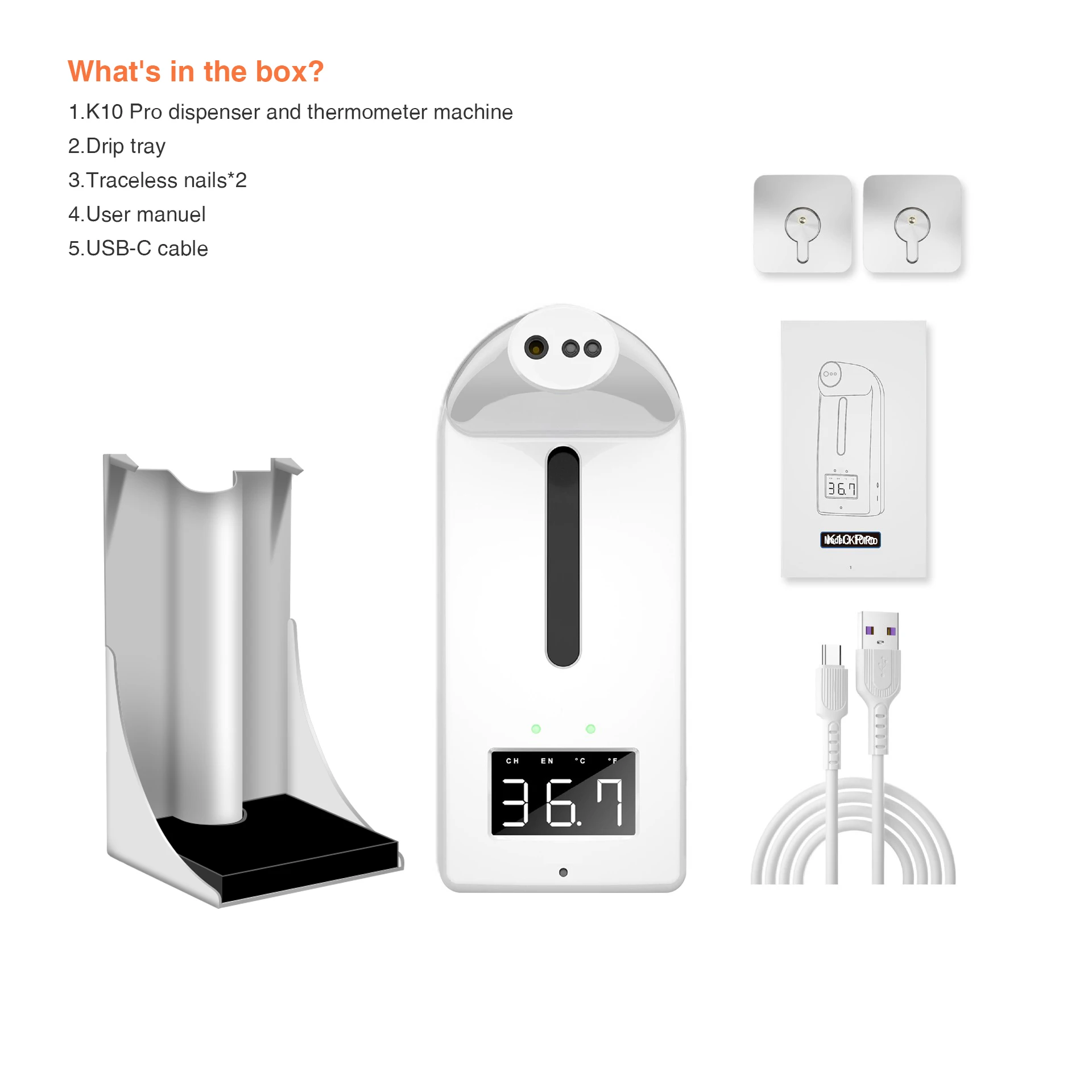 
BESTFACE K10 pro thermometer intelligent soap dispenser 2 in 1automatic alcohol Gel sensor temperature updated version K9 pro 