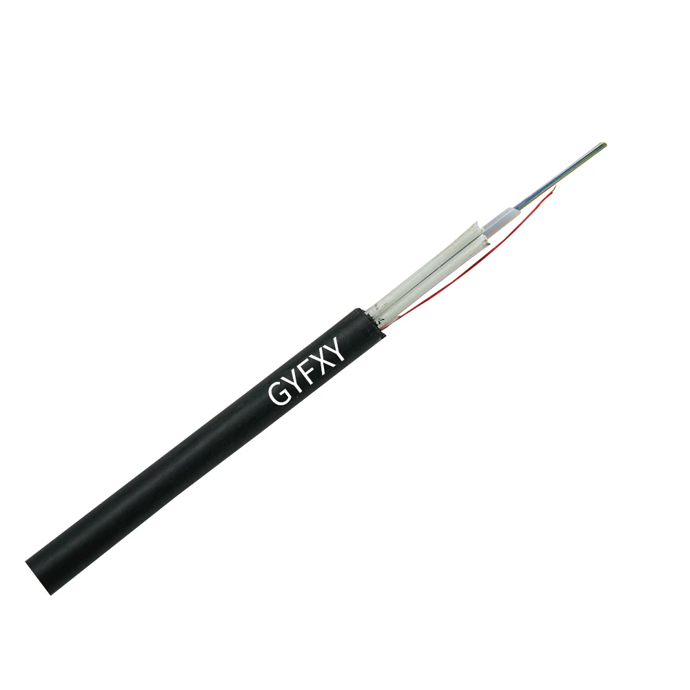 FTTH сеть для строительства GYFXY наружный уличный волоконно-оптический кабель с одной трубкой E-glass Unitube 2-12