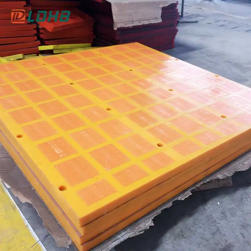 Polyurethane rubber vibrating screen mesh sieve plates dewatering pu mesh screen