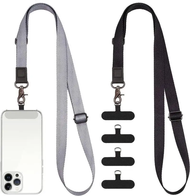 Universal Crossbody Patch Phone Lanyards, Cell Phone Lanyard Adjustable Phone Strap for iPhone Case ID Badges Most Smartphones