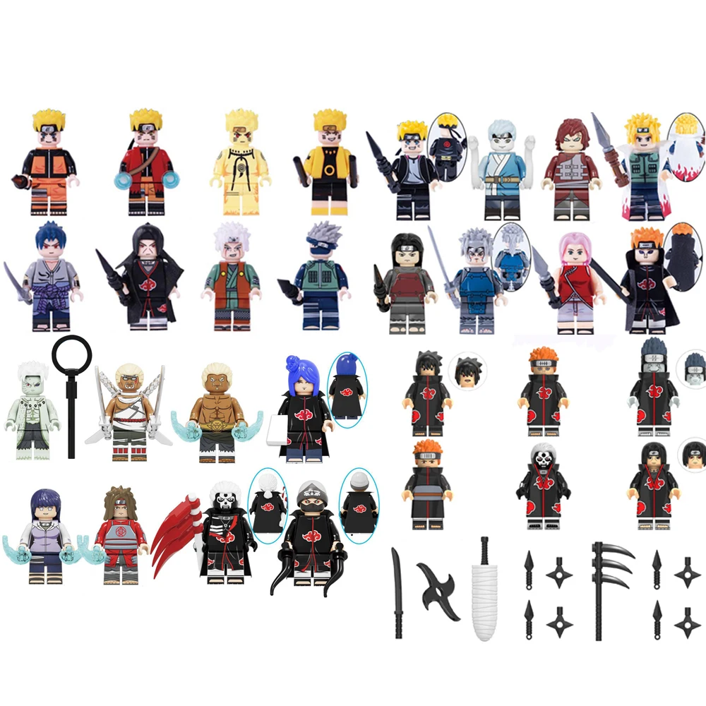 Мультфильм Uzumaki Boruto Hatake Kakashi legoinglys campatible Аниме фигурки мини строительные блоки