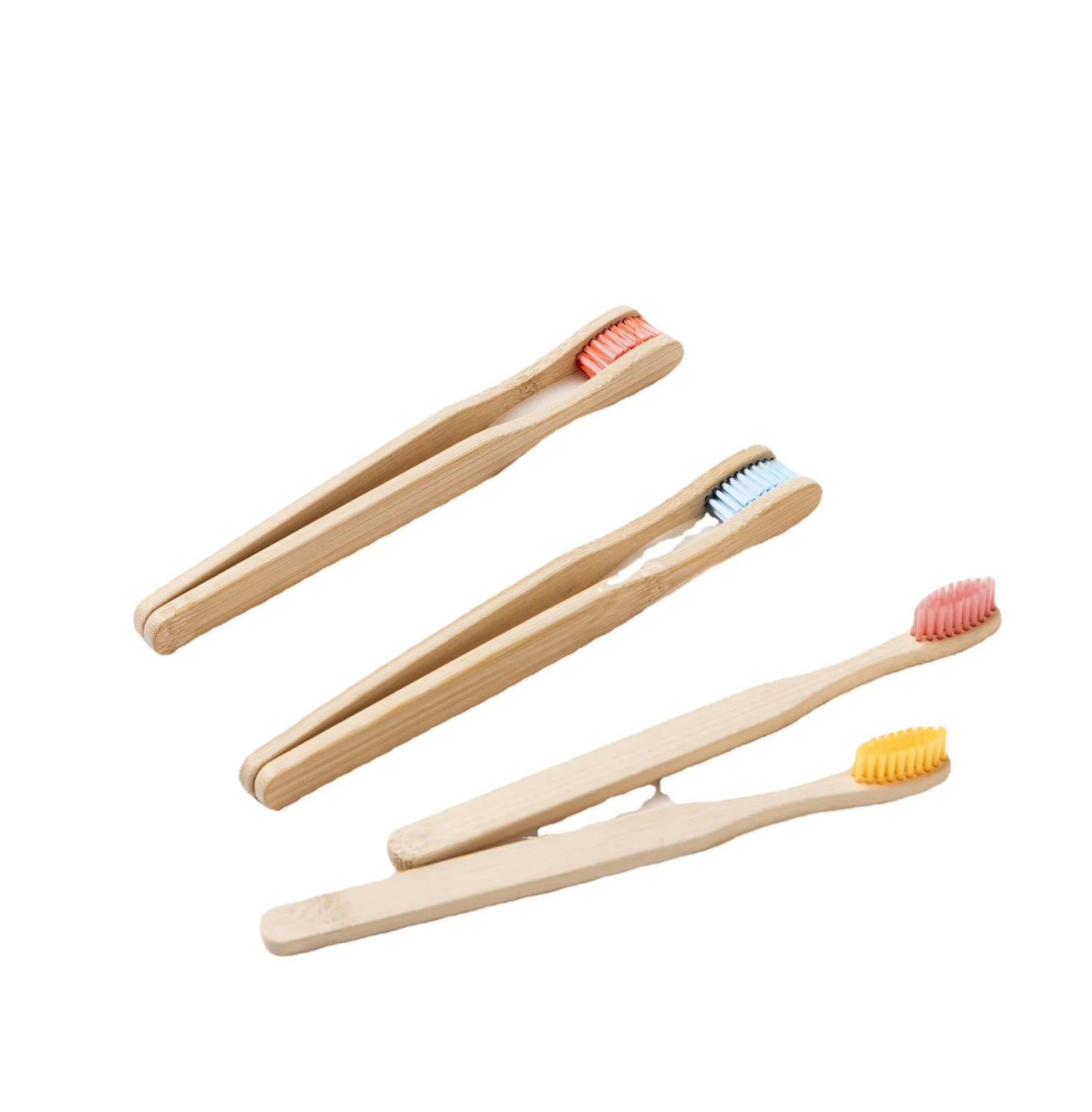 Straight edge round tail bamboo toothbrush adult hotel daily necessities bamboo toothbrush bamboo toothbrush