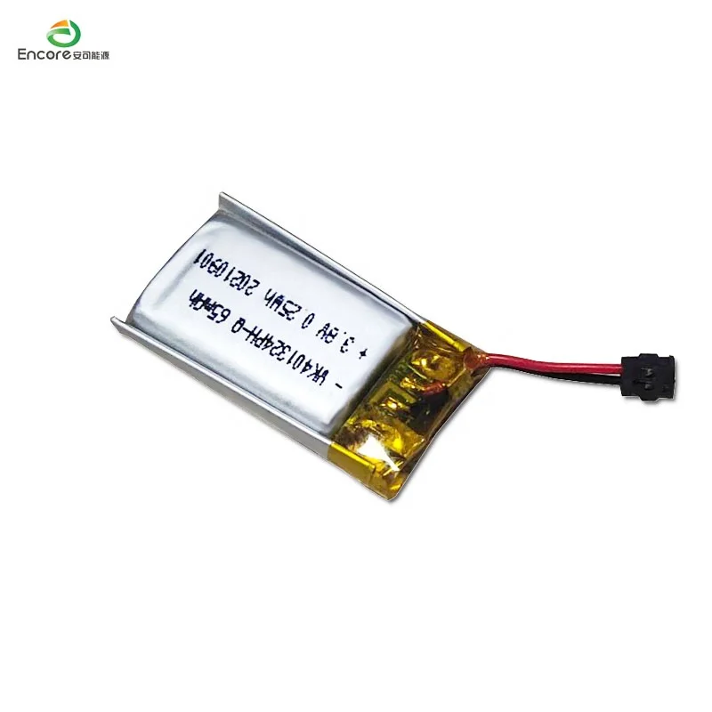 Earphone Li ion Battery 401324 3.7V 65mah