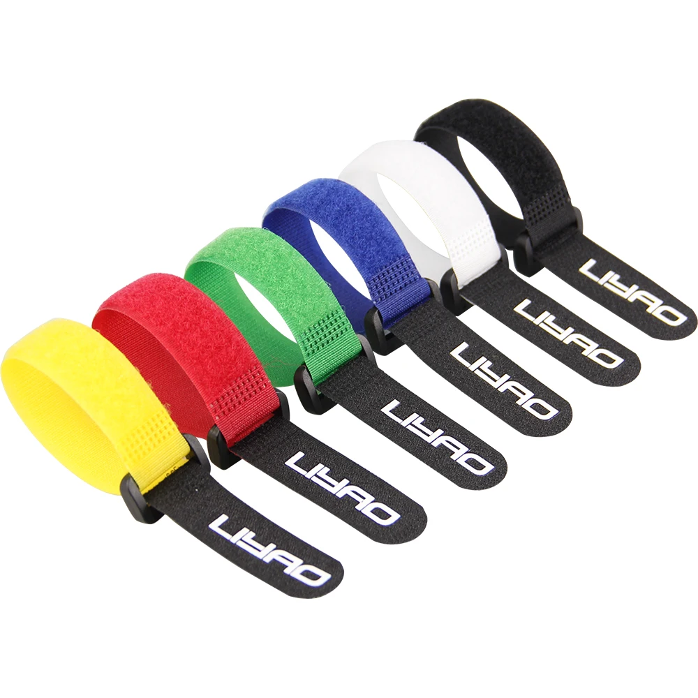 Custom Velcro Straps Self-Adhesive Nylon Battery Tie Downs for Drone Model Hook and Loop Fasteners for Voltage Cable Management
