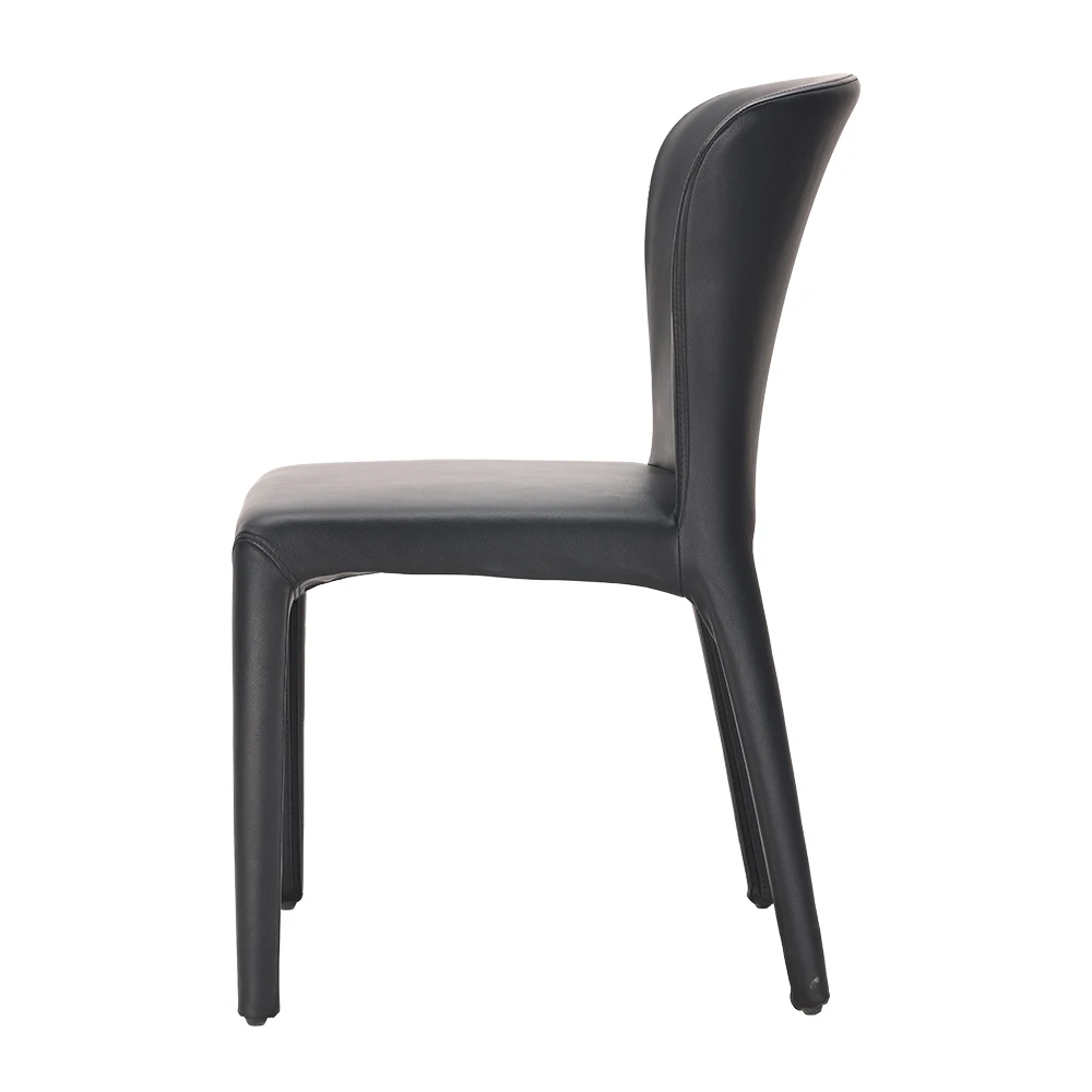 Обеденные стулья, современные минималистичные домашние кожаные обеденные стулья, обеденные стулья для ресторана, легкие роскошные стулья со спинкой, обеденные стулья для отдыха