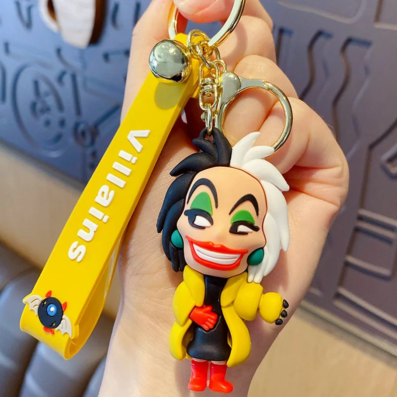 Wholesale New Arrival INS Hot Stoked Creative Cartoon Villain Evil Witch Queen Keychain Halloween  Keyring PVC Doll Key Chain