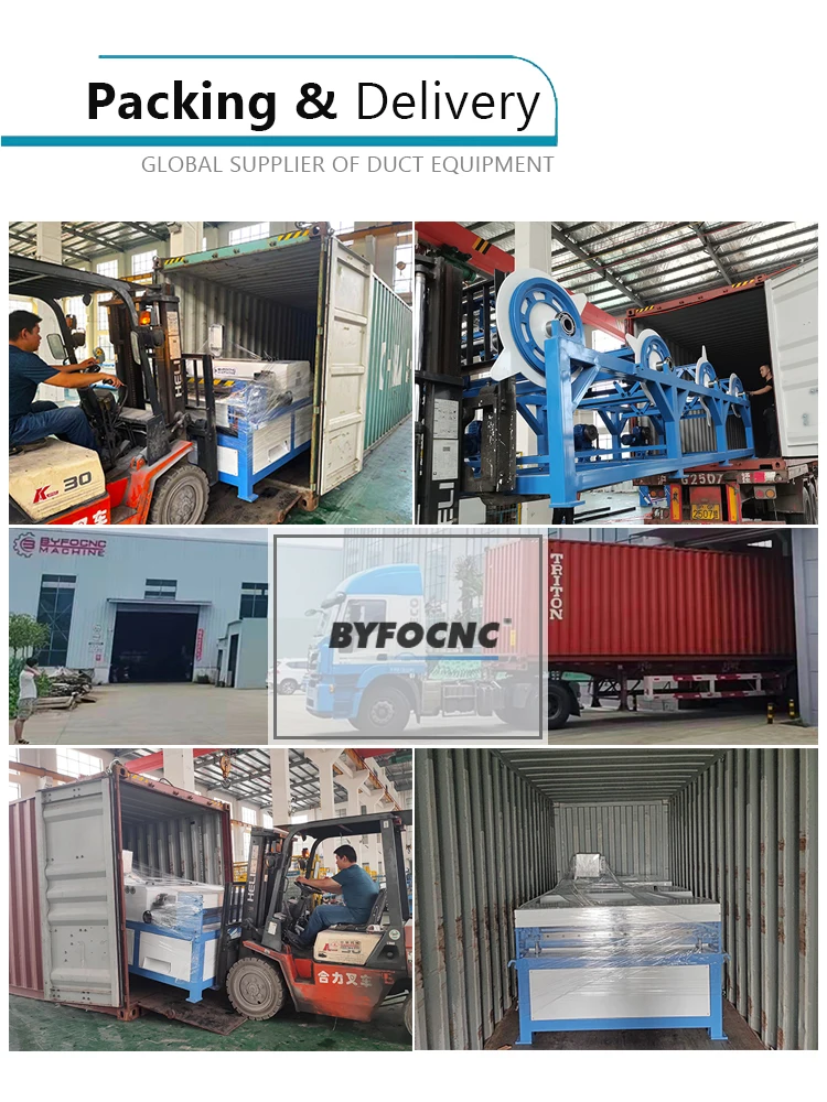BYFO brand HVAC auto duct line 2 auto duct line 2 auto line duct machine on sale
