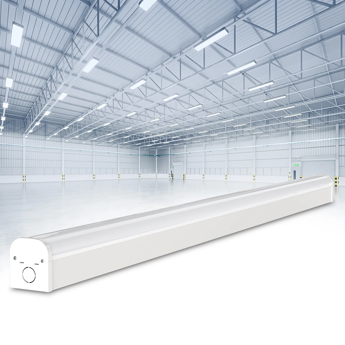 Free Sample ETL DLC Listed Hanging Lamp Tube Ceiling Mounted PC Housings 4ft 8ft Dimmable Triproof Led Linear Batten Light