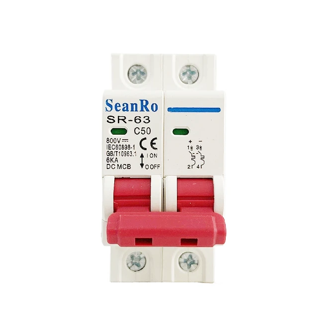 SeanRo solar MCB manufactured DC breaker 500V 600V 6A 16A 32A 63A mini circuit breaker